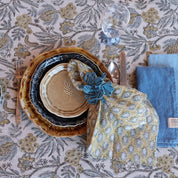 Linen Napkin Cypress Parrot - Ochre