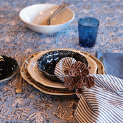 Cotton Napkin Stripe Design - Sea Blue