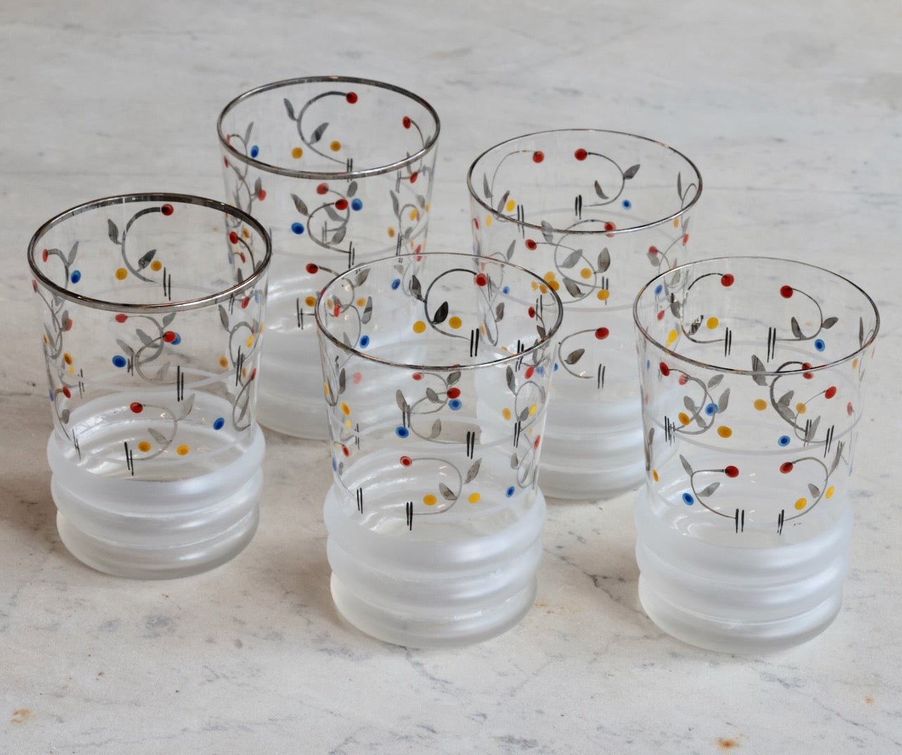 Vintage Handmade Mid Century Tumblers - Set 5