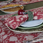Linen Napkin Indian Rose - Red