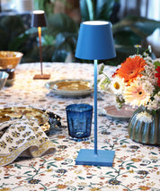 Cotton Tablecloth Samode - Ochre, Blue & Green