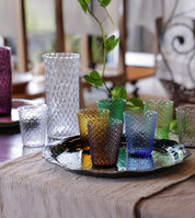 ISOLANO Handmade Coloured Tumbler Set of 6