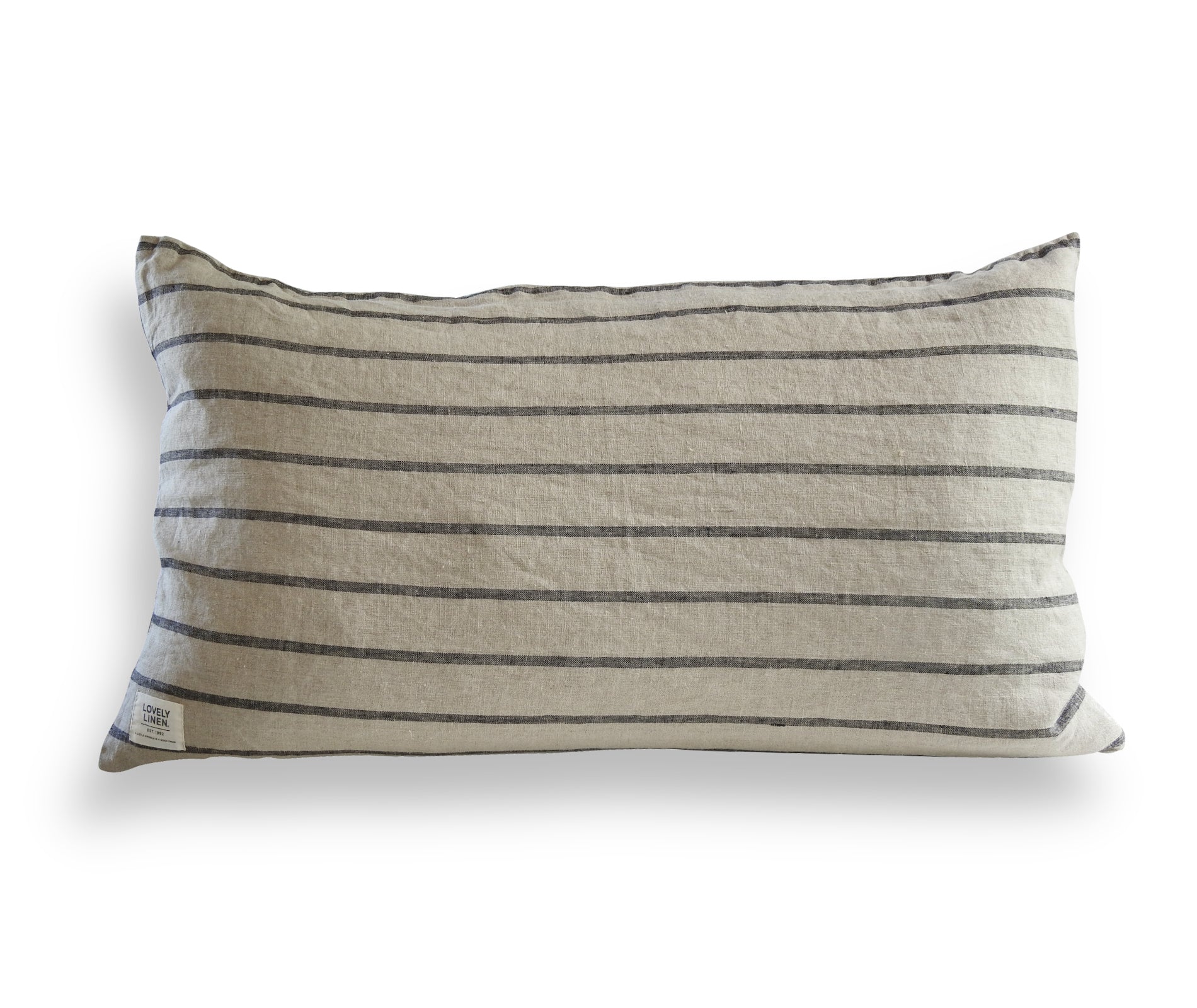 Misty Stripe Linen Cushion Cover