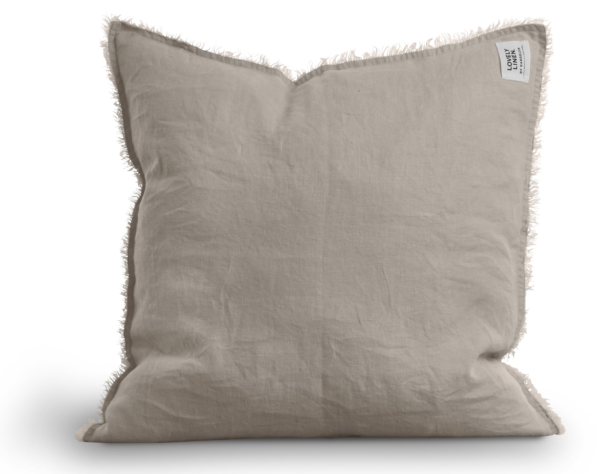 Misty Frayed Edge Linen Cushion Cover