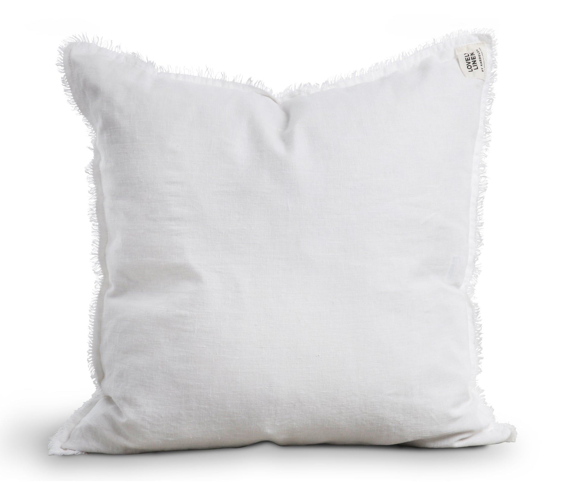 Misty Frayed Edge Linen Cushion Cover