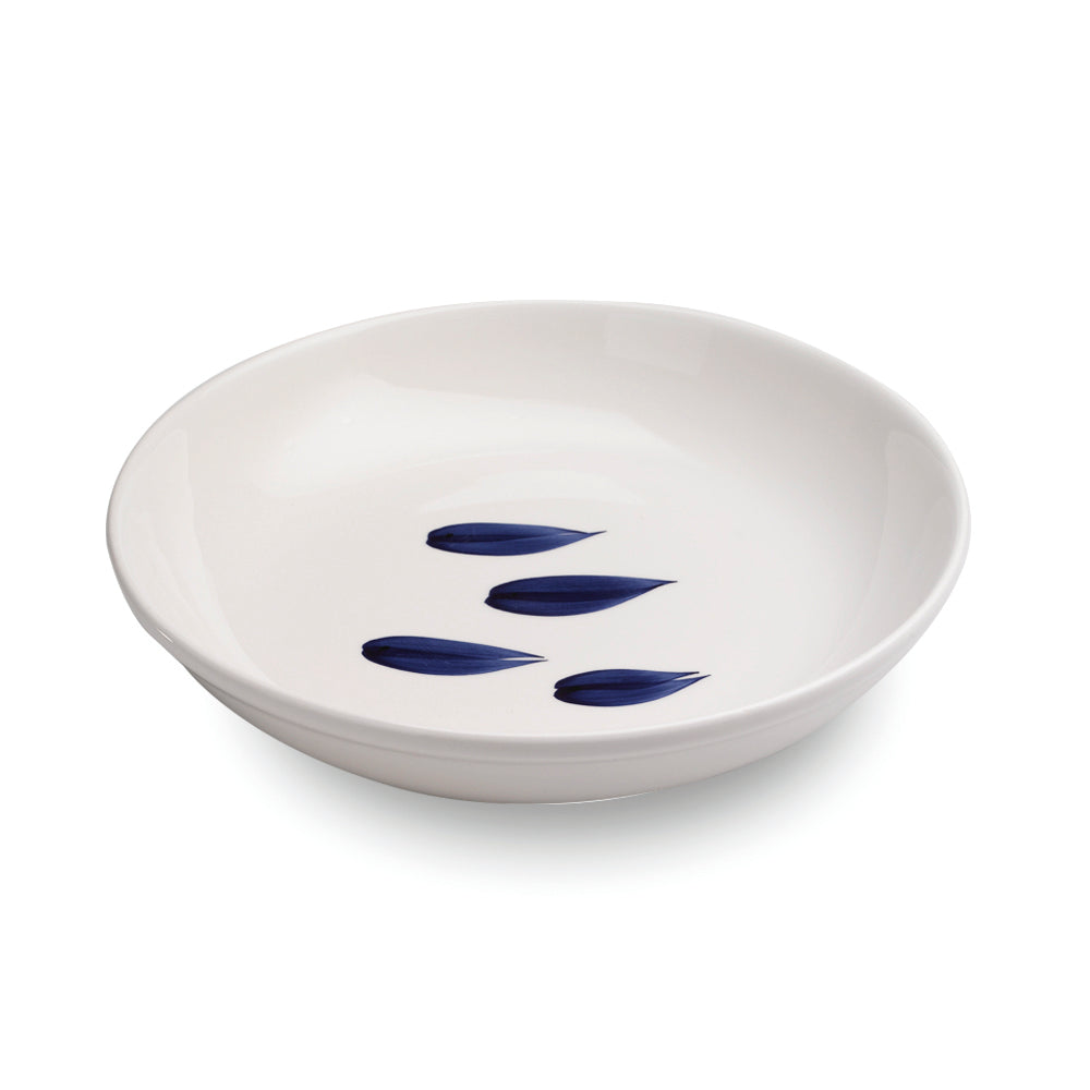 Shallow Risotto Serving Dish - Fish Design Blue